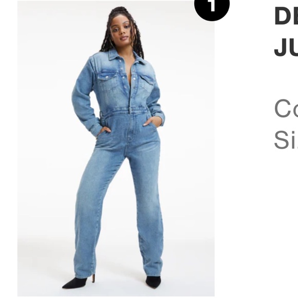 Good American denim jumpsuit - Picture 3 of 3